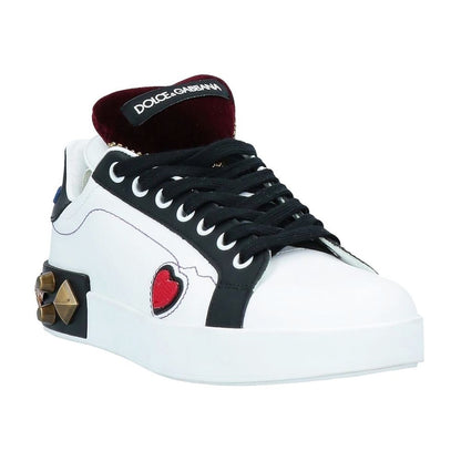 Dolce & Gabbana White Leather Di Calfskin Sneaker