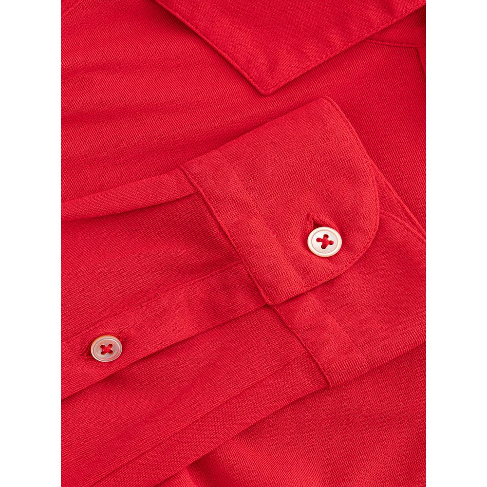 Gran Sasso Fuchsia Italian Cotton Polo Shirt