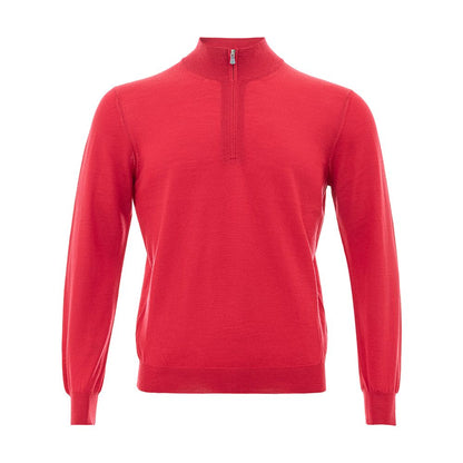 Gran Sasso Elegant Crimson Wool T-Shirt for Men