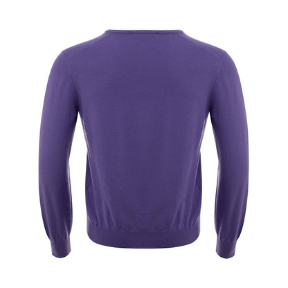 Gran Sasso Elegant Purple Wool Sweater for Discerning Men