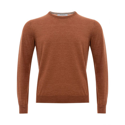 Gran Sasso Elegant Woolen Brown Sweater for Men