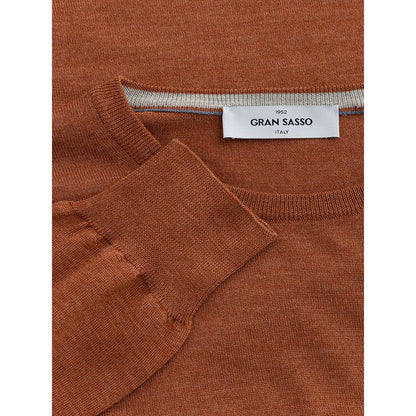 Gran Sasso Elegant Woolen Brown Sweater for Men