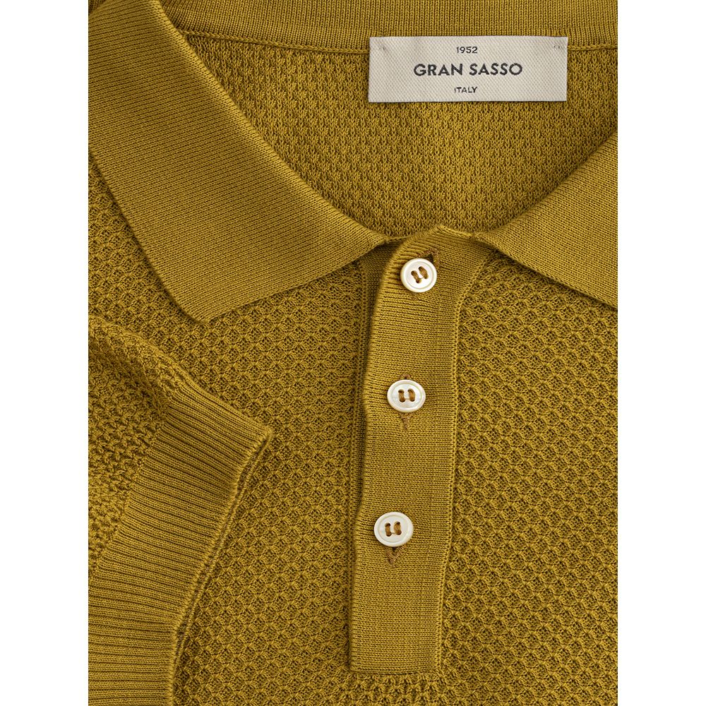 Gran Sasso Elegant Green Cotton Polo