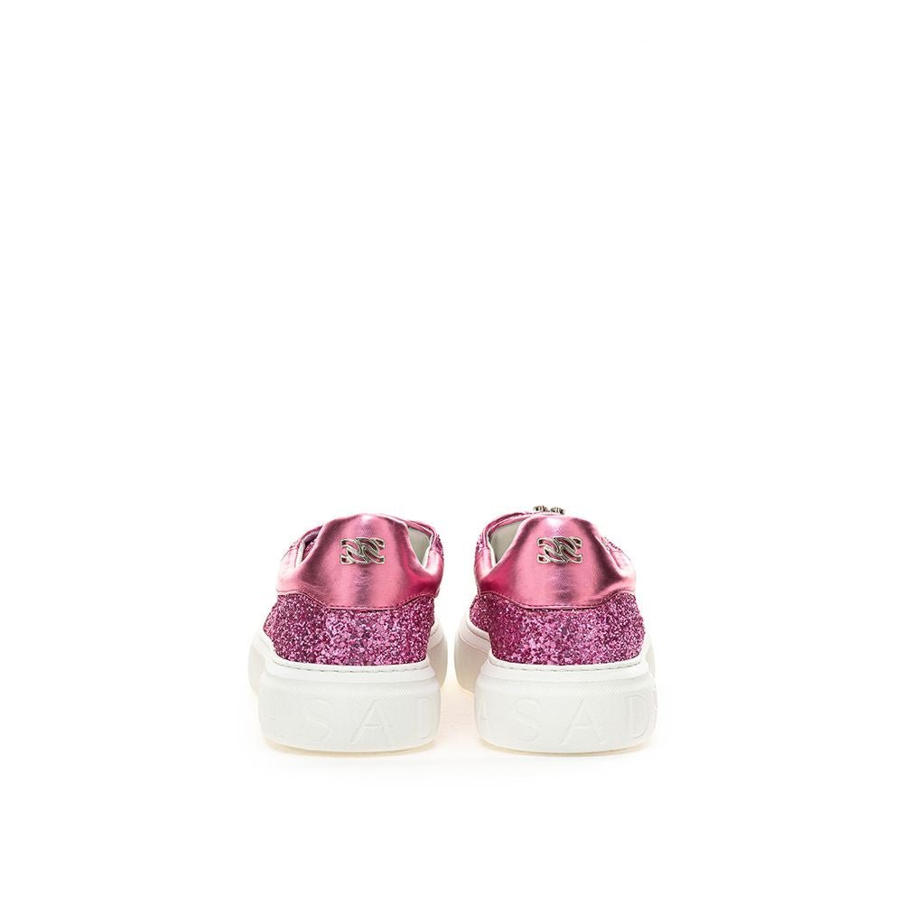 Casadei Fuchsia Leather Sneaker