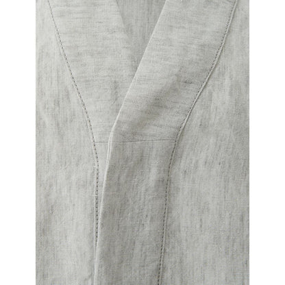 Emporio Armani Elegant Gray Linen Jacket for Men