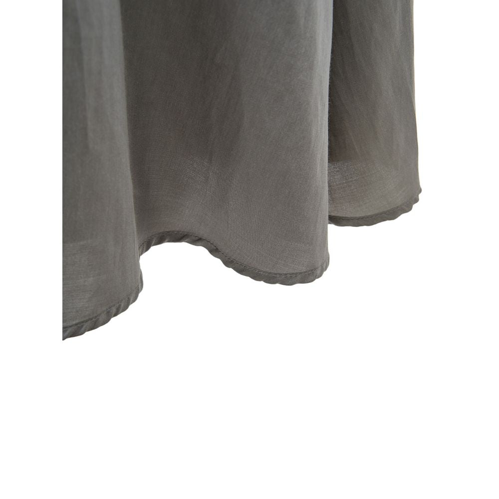 Lardini Elegant Silk Gray Dress - Timeless Elegance