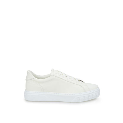 Casadei Sleek White Leather Sneakers