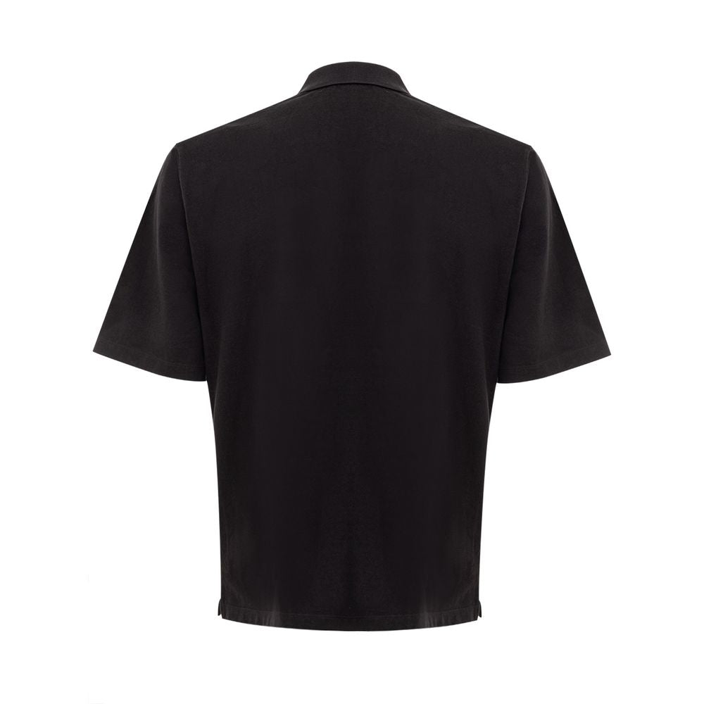 Dsquared² Sleek Black Cotton Polo for Modern Men