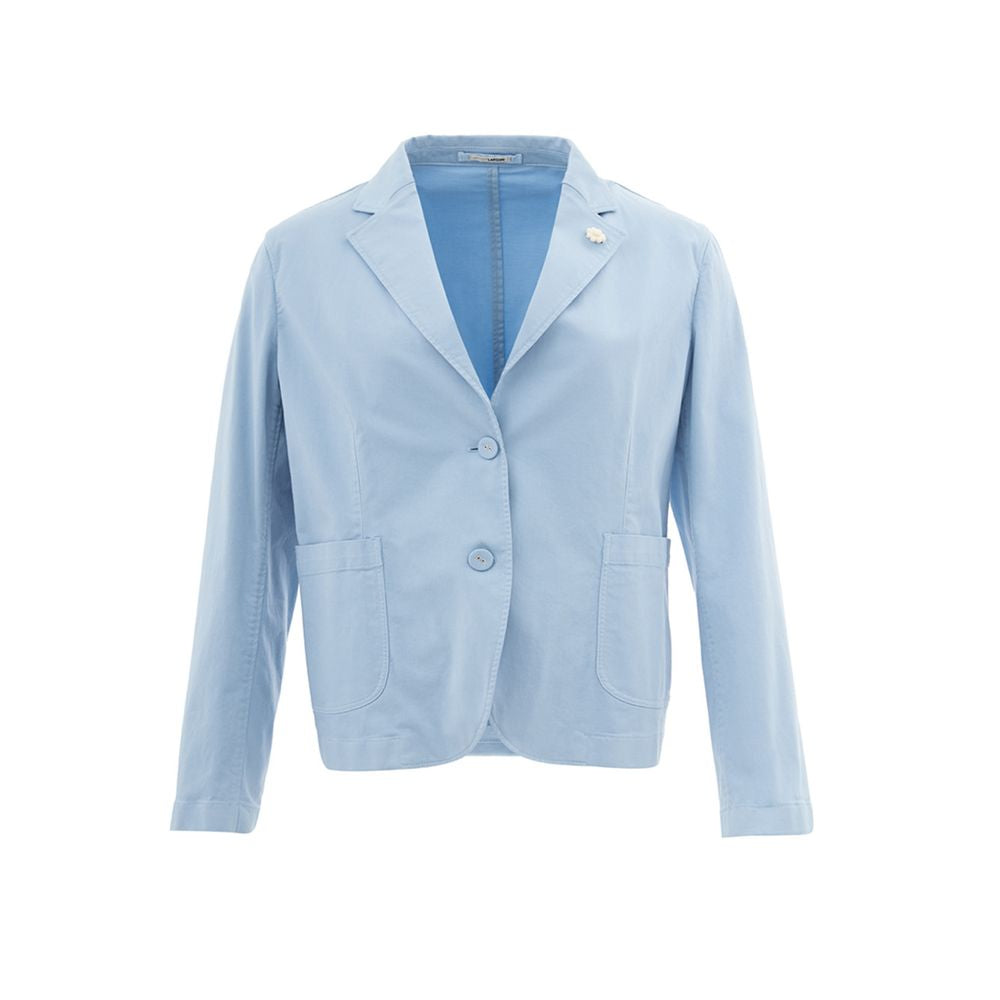 Lardini Elegant Turquoise Cotton Jacket