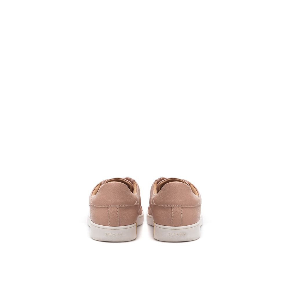 Bally Elegant Pink Cotton Leather Sneakers