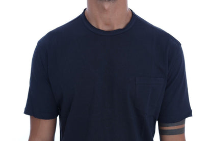 Daniele Alessandrini Chic Blue Cotton Crew-Neck Tee