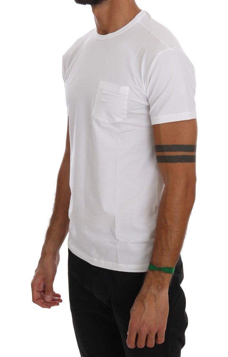 Daniele Alessandrini Elegant White Crew-Neck Cotton T-Shirt