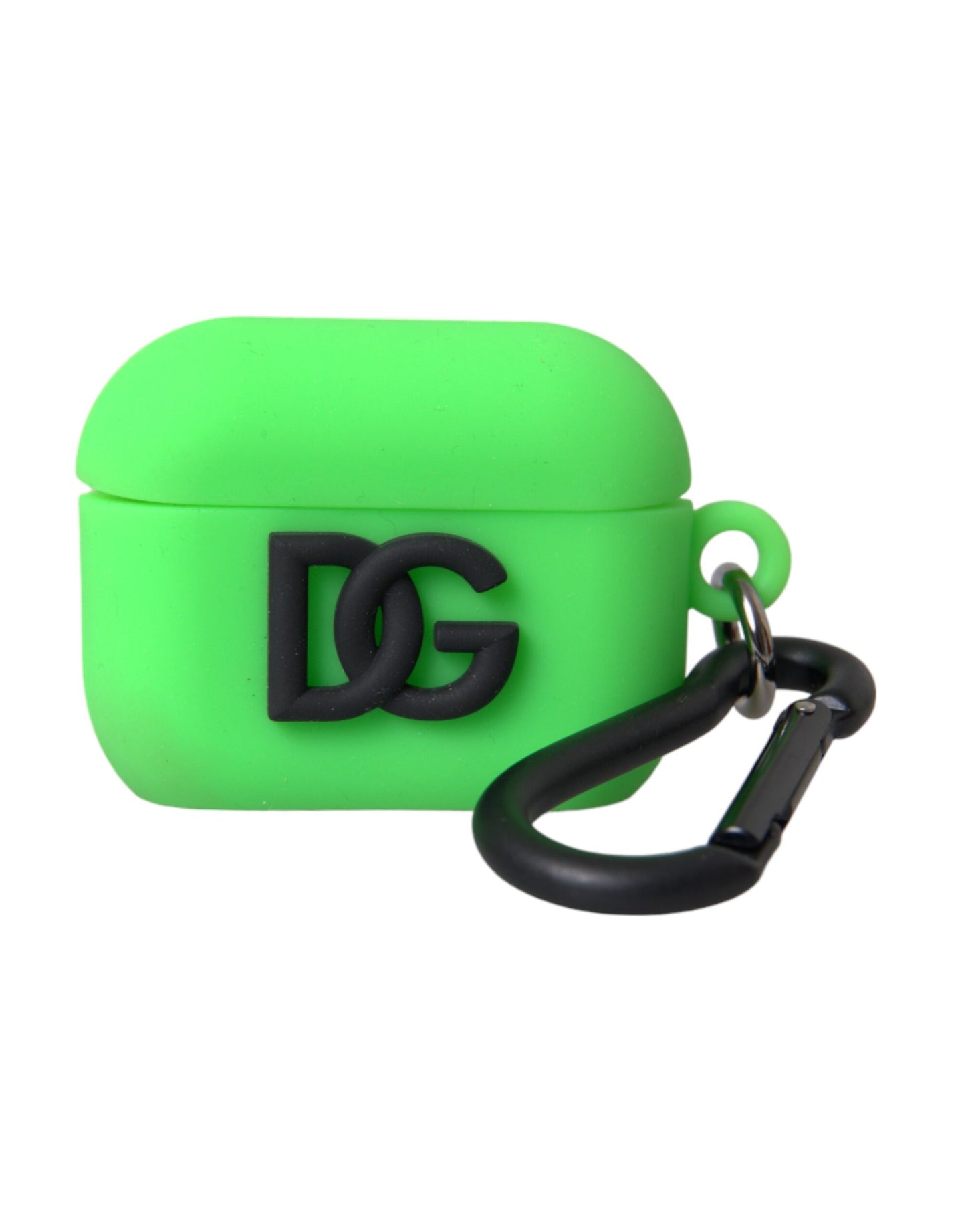 Dolce & Gabbana Neon Green Silicone Logo Embossed Airpods Case