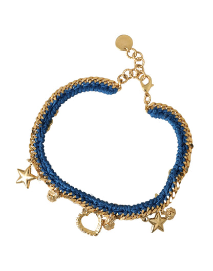 Dolce & Gabbana Gold Tone Brass Chain Iam The Star Bracelet