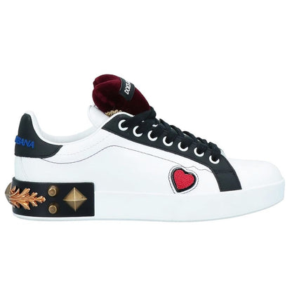 Dolce & Gabbana White Leather Di Calfskin Sneaker