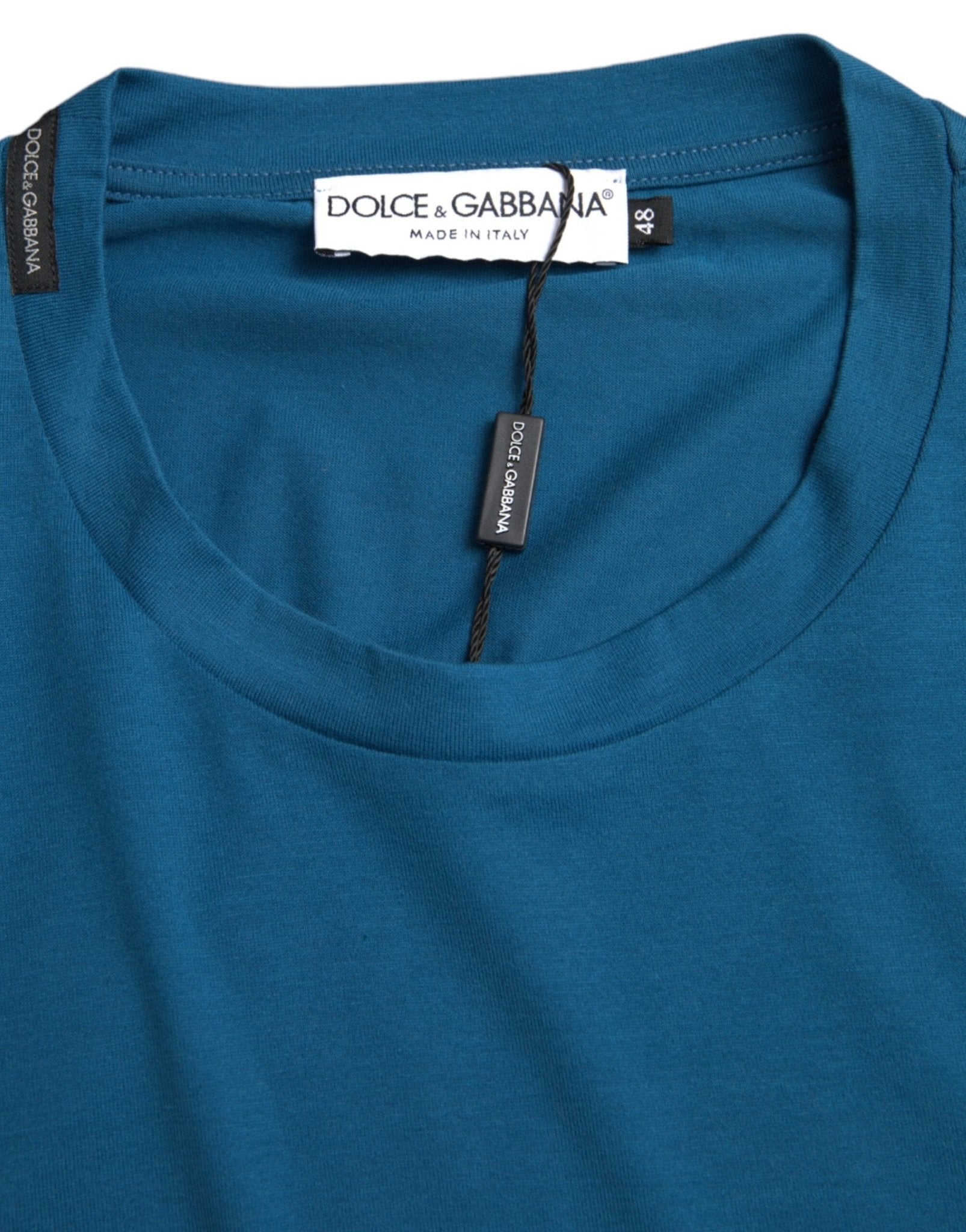 Dolce & Gabbana Blue Logo Round Neck Short Sleeves T-shirt