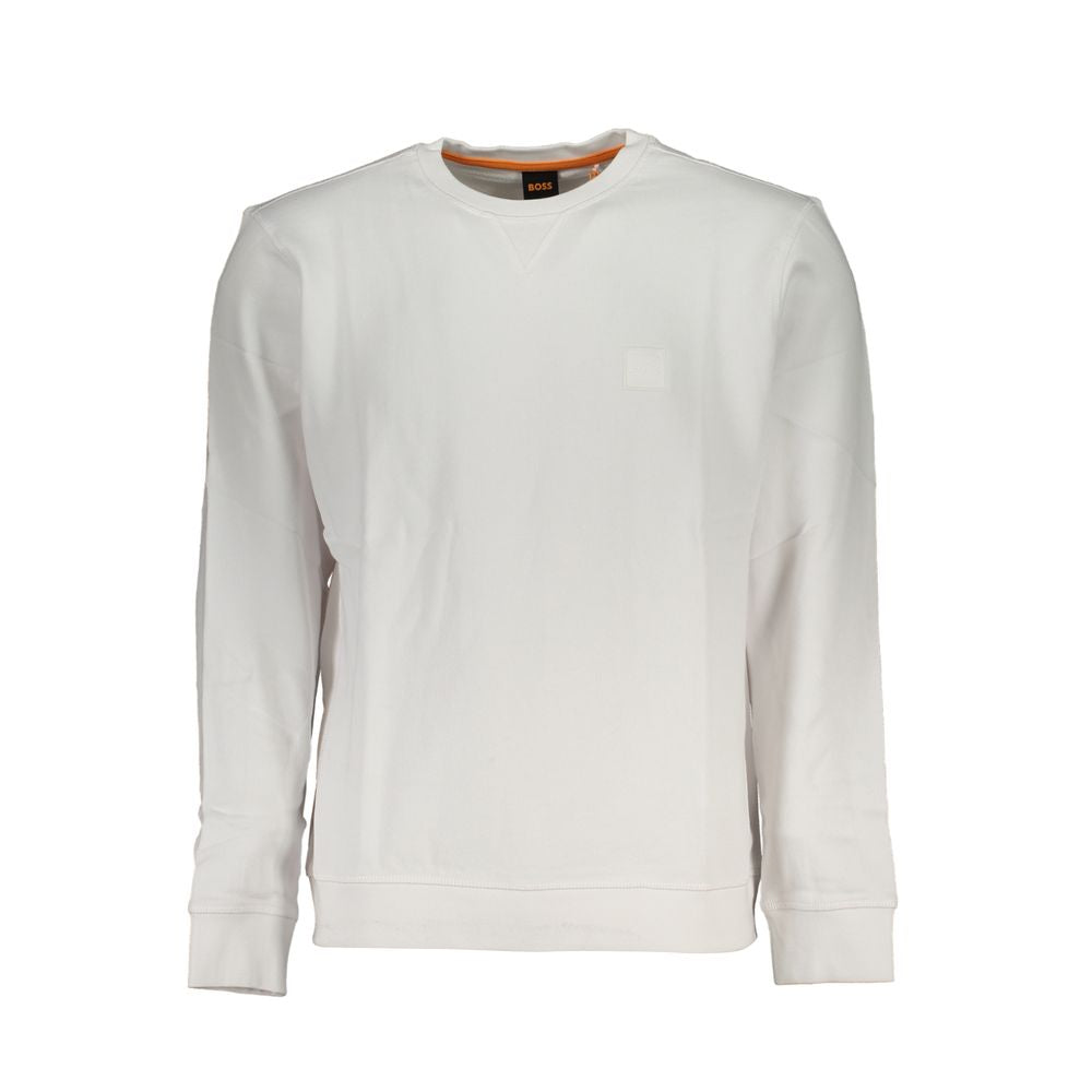 Hugo Boss White Cotton Sweater