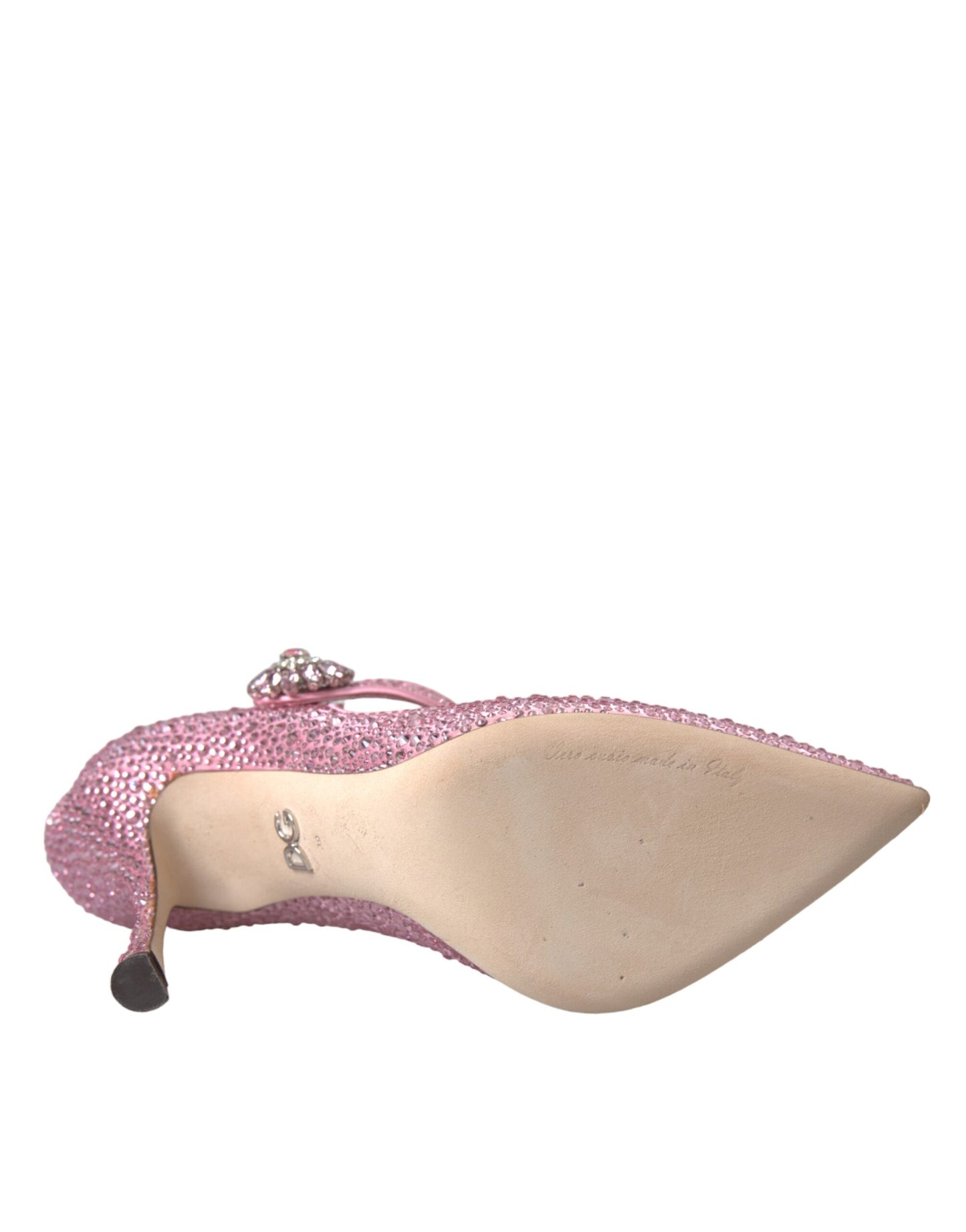 Dolce & Gabbana Pink Strass Crystal Heels Pumps Shoes