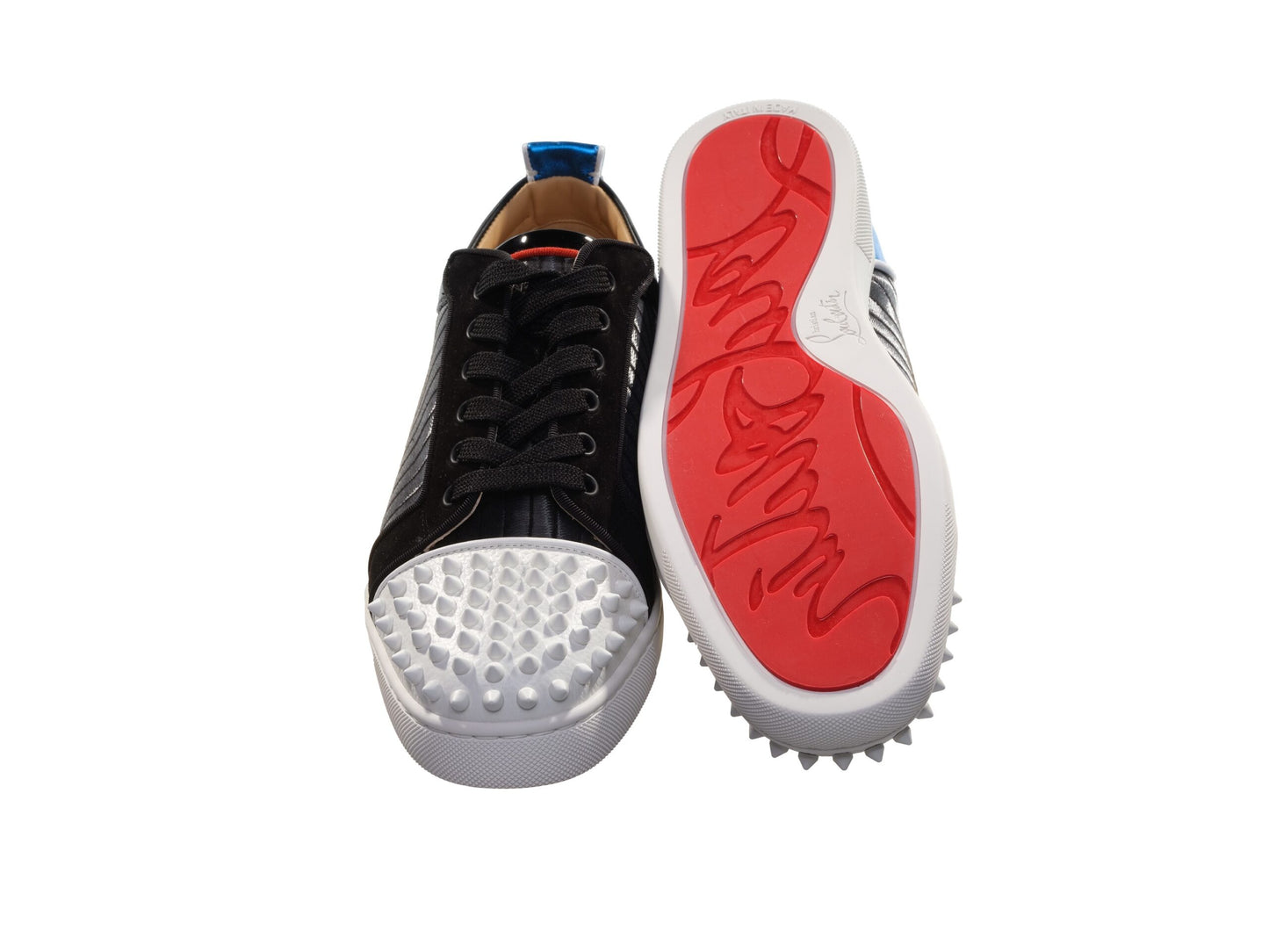 Christian Louboutin Louis Junior Spikes Orlato Contrast Laceup Sneakers