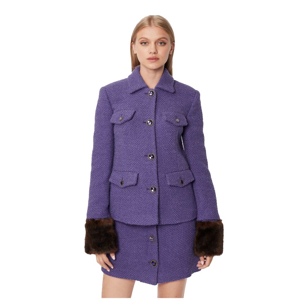 PINKO Purple Cotton Suits & Blazer