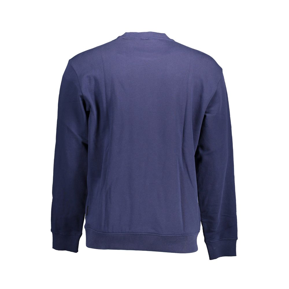 Napapijri Chic Blue Cotton Sweatshirt with Zip Pocket