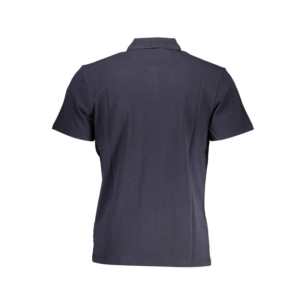 Napapijri Chic Blue Cotton Polo With Emblematic Detail