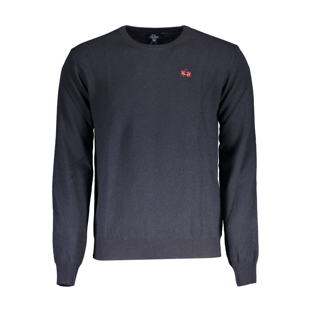 La Martina Elegant Blue Wool-Blend Sweater for Men