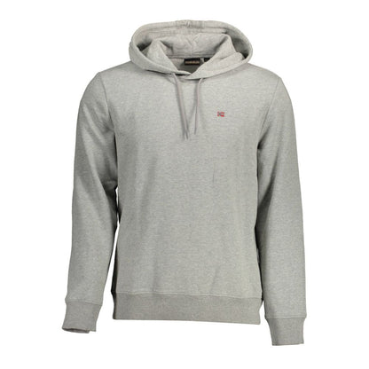 Napapijri Chic Gray Organic Cotton Blend Hoodie