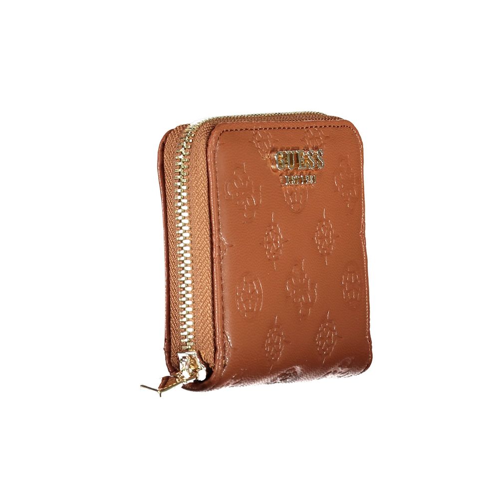 Guess Jeans Chic Brown Contrasting Detail Wallet