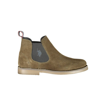 U.S. POLO ASSN. Chic Green Ankle Boots with Logo Detail