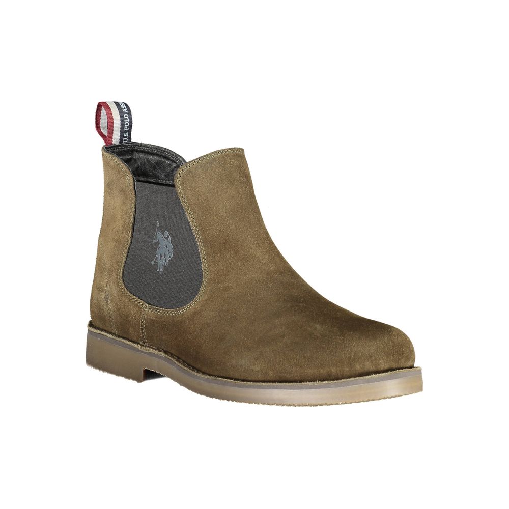 U.S. POLO ASSN. Chic Green Ankle Boots with Logo Detail