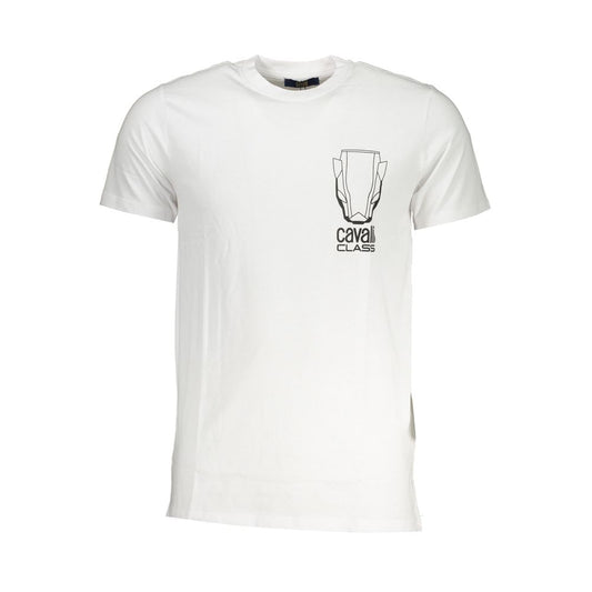 Cavalli Class White Cotton T-Shirt - PANTERA STORES