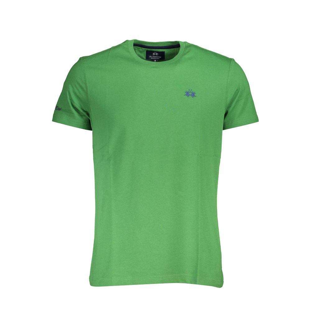 La Martina Emerald Elegance Cotton Tee with Exquisite Detailing