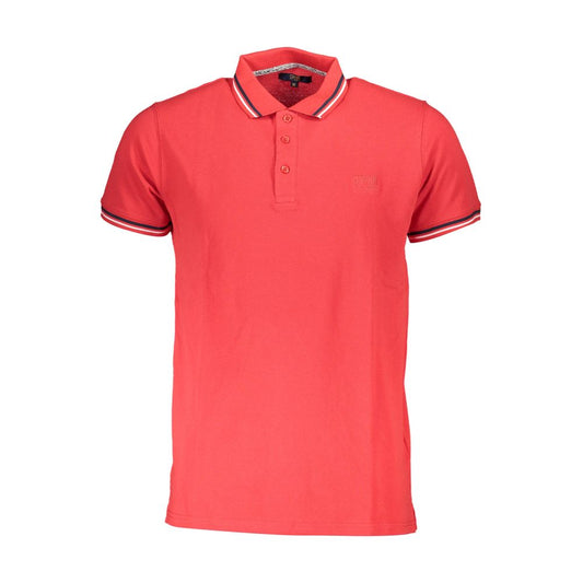 Cavalli Class Red Cotton Polo Shirt - PANTERA STORES