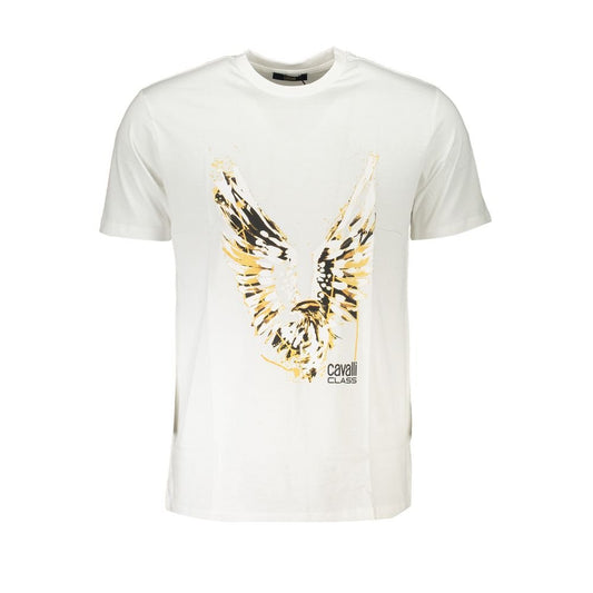 Cavalli Class White Cotton T-Shirt - PANTERA STORES