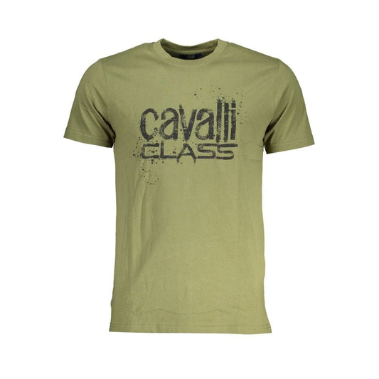 Cavalli Class Green Cotton T-Shirt - PANTERA STORES