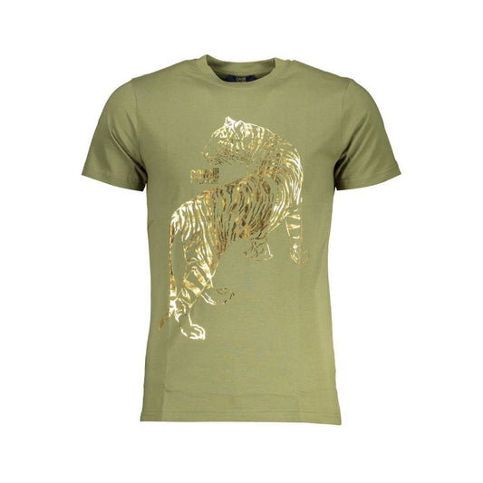 Cavalli Class Green Cotton T-Shirt - PANTERA STORES