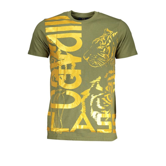 Cavalli Class Green Cotton T-Shirt - PANTERA STORES