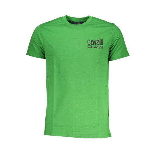 Cavalli Class Green Cotton T-Shirt - PANTERA STORES