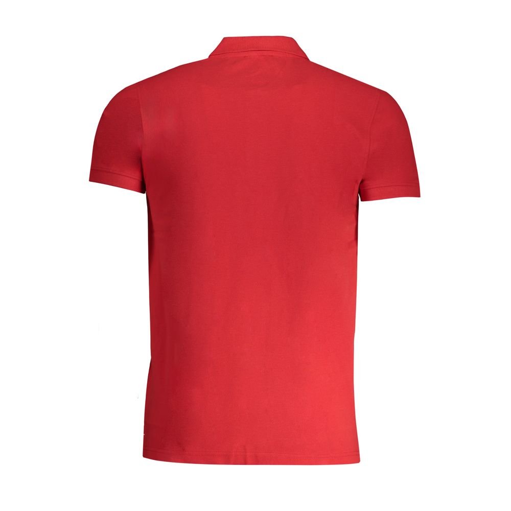 Cavalli Class Red Cotton Polo Shirt