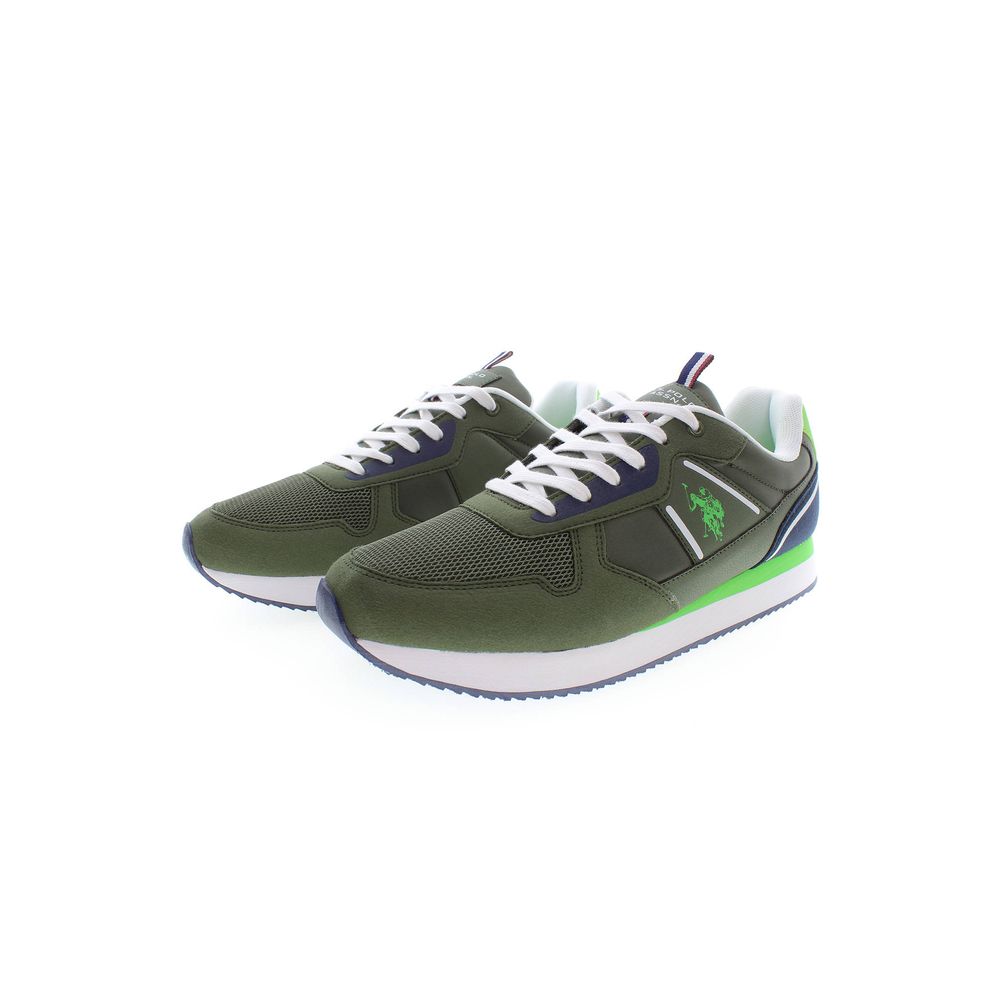 U.S. POLO ASSN. Sleek Green Sneakers with Iconic Logo Detailing