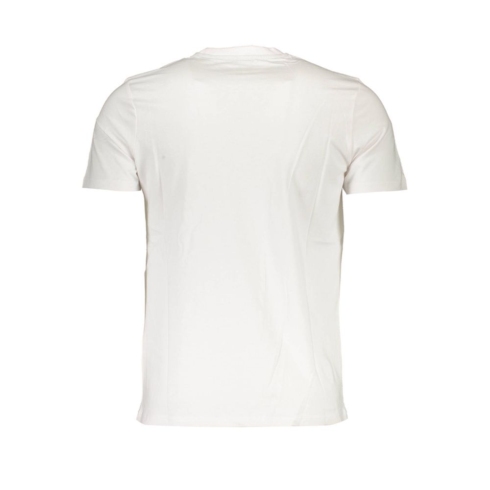 North Sails Sleek White Round Neck Tee with Logo Detail