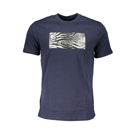 Cavalli Class Blue Cotton T-Shirt - PANTERA STORES