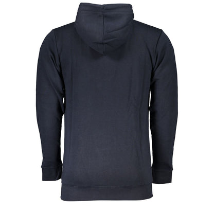 Cavalli Class Elegant Blue Hooded Zip Sweatshirt - PANTERA STORES