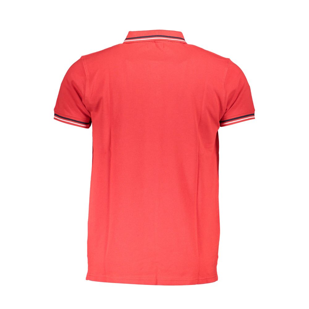 Cavalli Class Red Cotton Polo Shirt