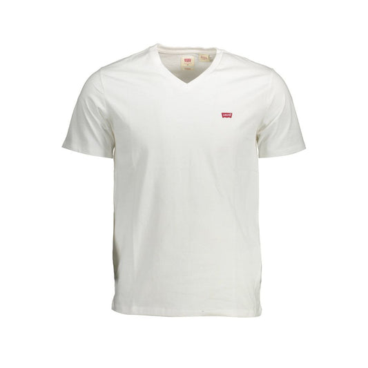 Levi's White Cotton Men T-Shirt