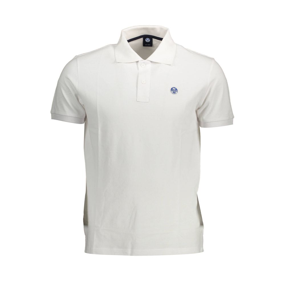 North Sails Elegant White Cotton Polo With Logo Detail