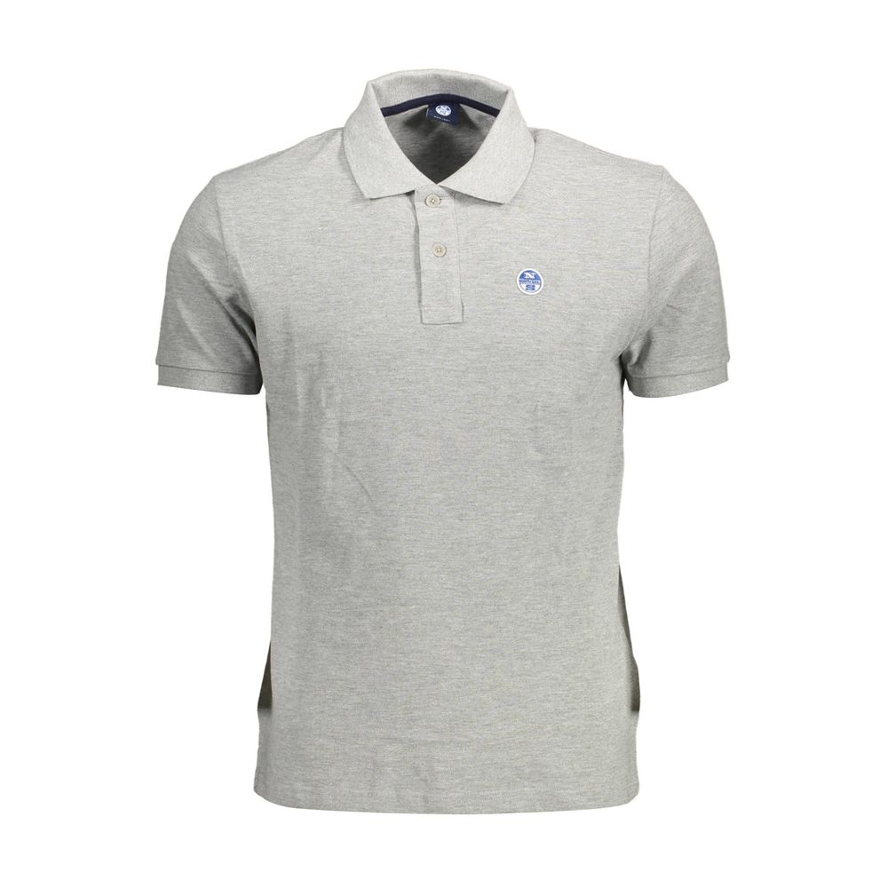 North Sails Elegant Gray Short-Sleeved Polo Shirt