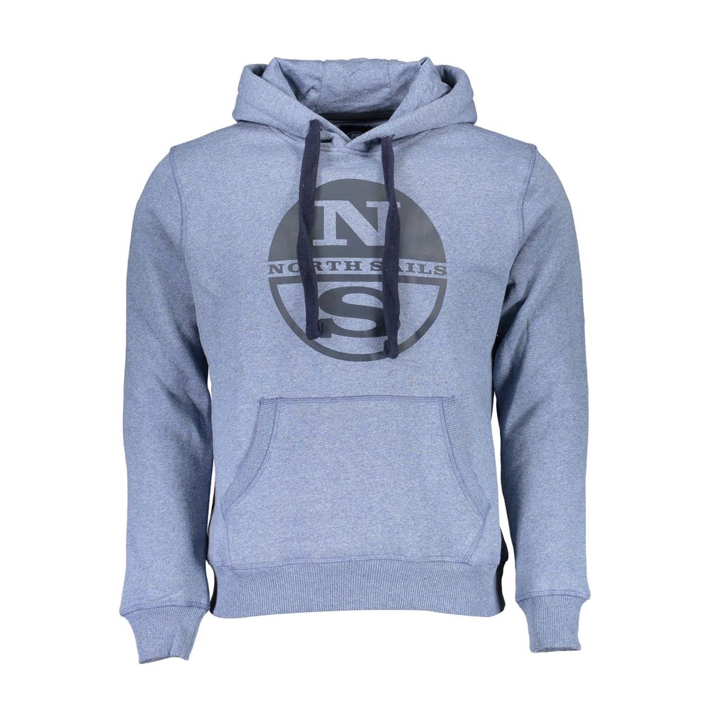 North Sails Blue Hooded Sweatshirt with Central Pocket