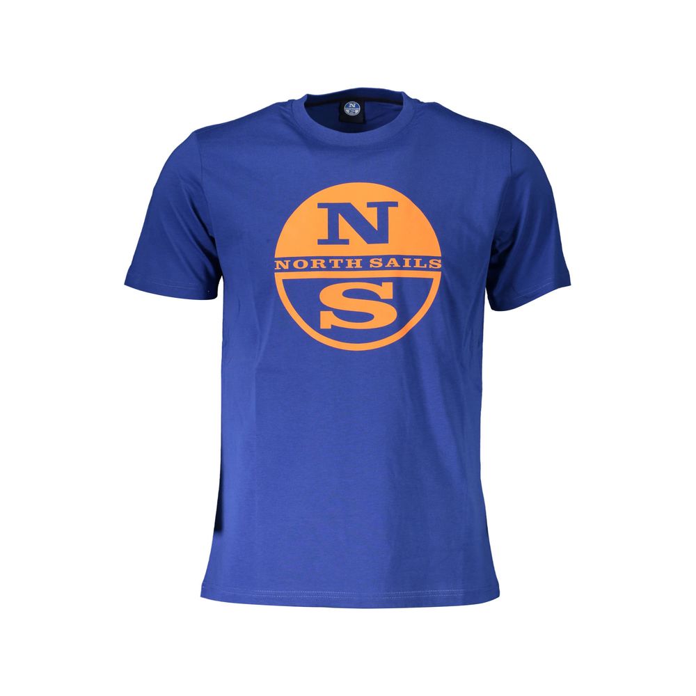 North Sails Chic Blue Round Neck Printed Tee